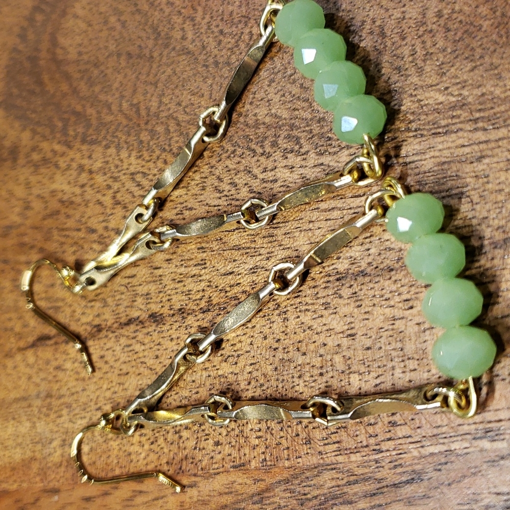 Gold and Green Dangle